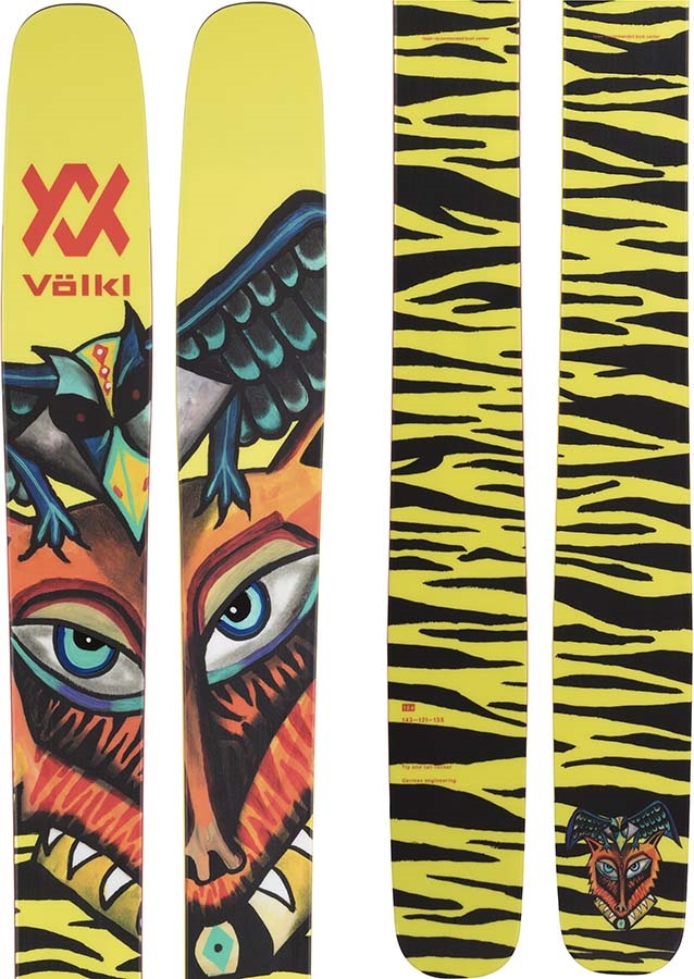 Volkl Adult Unisex Revolt 121 Skis 184cm, Yellow/Black, Ski Only, 2021