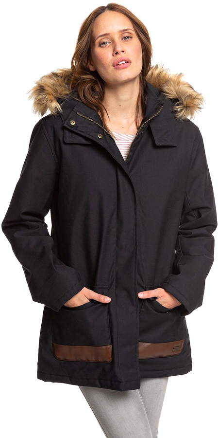Roxy Travelling West Women's Cotton Parka Jacket, S Anthracite