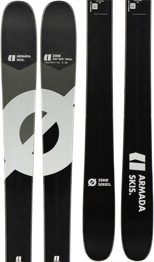 Armada Adult Unisex ARV 96 Ti Ski Only Skis, 177cm Black/Grey 2020