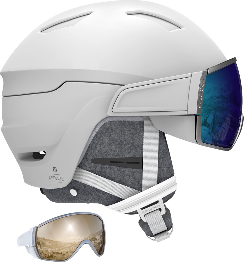 Salomon Mirage+ Blue Solar Women's Ski/Snowboard Helmet, S White