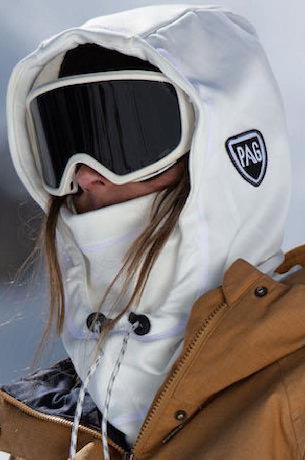 PAG Neckwear Cagoule Water Repellent Ski/Snowboard Hood, OS White