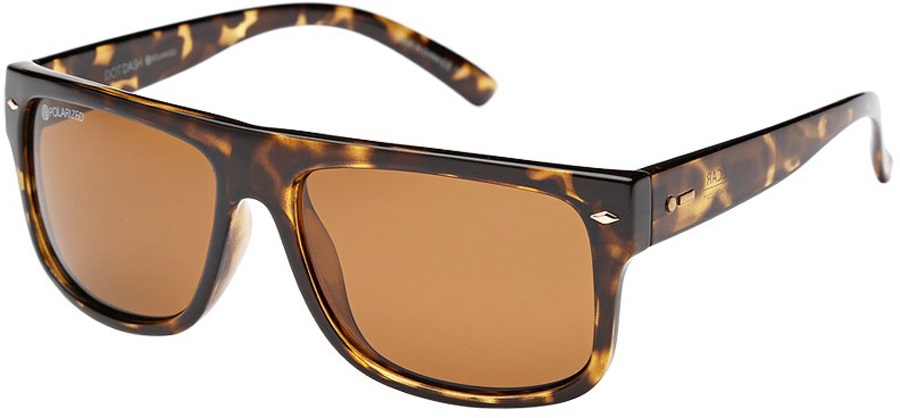 Dot Dash Sidecar Sunglasses, M, Tortoise, Bronze Polarised Lens