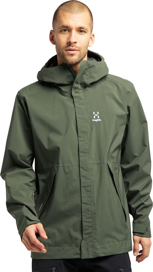 Haglofs Tjärn Waterproof Hooded Jacket, S Fjell Green