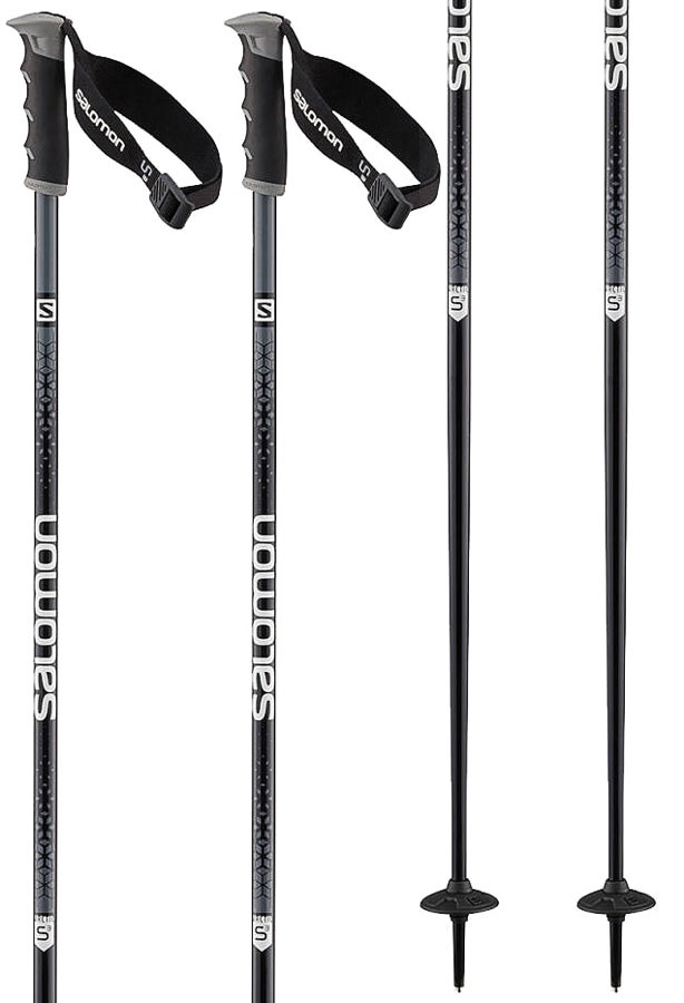Salomon Arctic S3 XL Ski Poles, 120cm Black/Grey