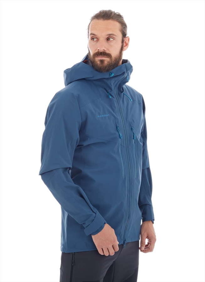 Mammut Meron HS Hooded Jacket Men’s Gore-Tex Pro Shell, S Wing Teal
