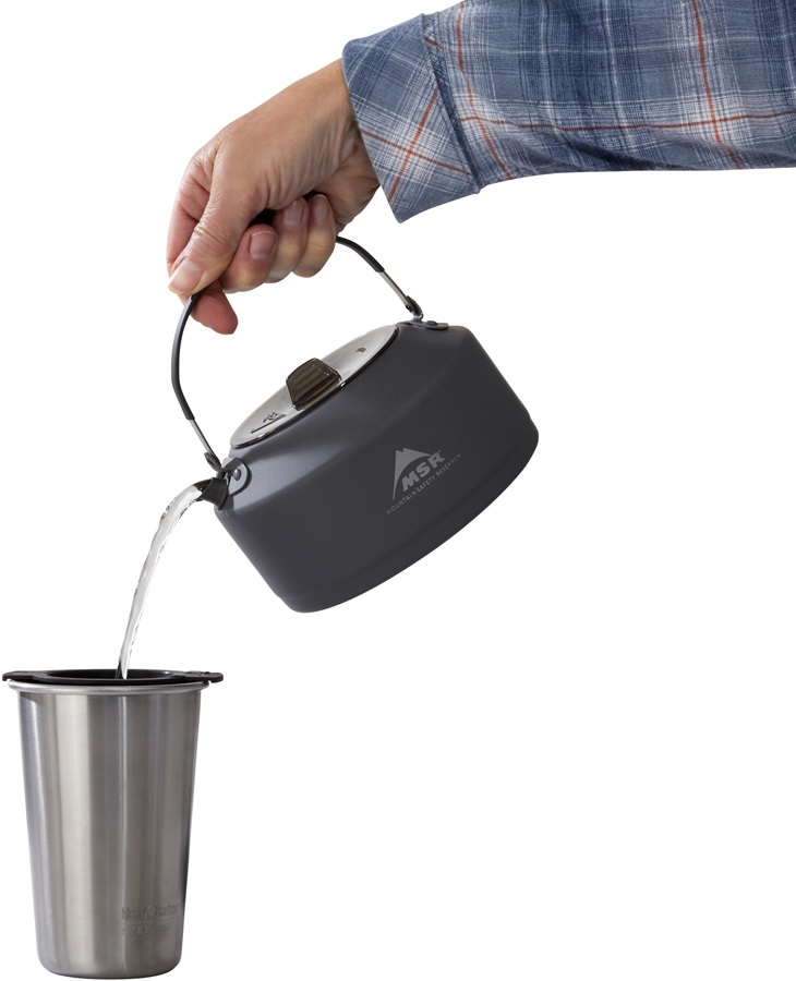 MSR Pika Teapot Ultralight Backpacking Kettle, 1L Grey