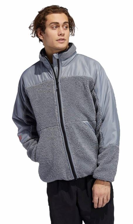 Adidas Fleece Zip Ski/Snowboard Jacket, M Grey