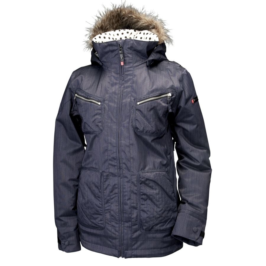 Ride Queen Women's Ski/Snowboard Jacket, S, Lilac Denim