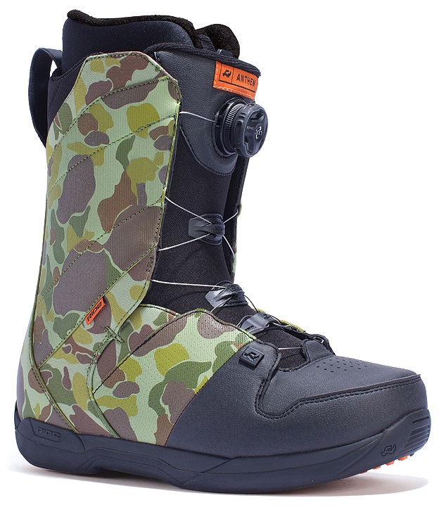 Ride Anthem Boa Snowboard Boots, UK 8.5, Camo, 2017