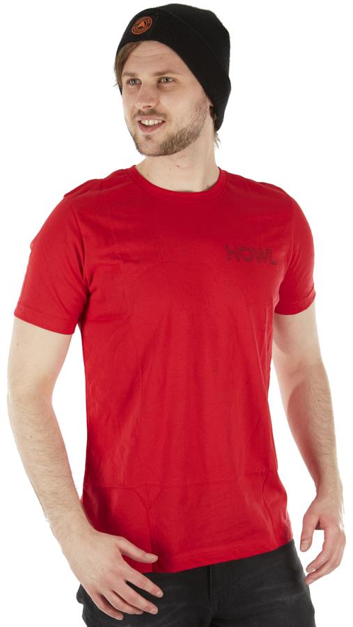 Howl Logo Short Sleeve Cotton T-Shirt, L Red