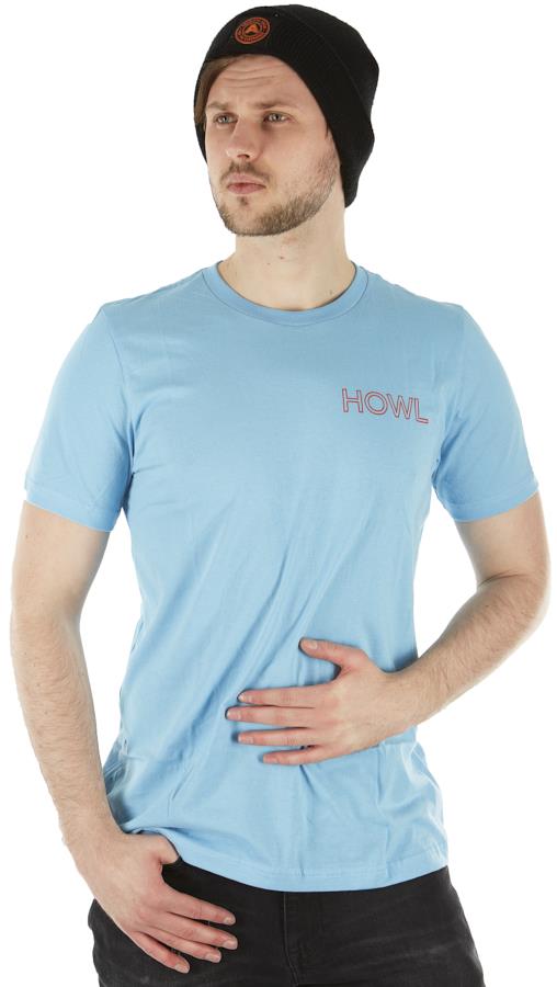 Howl Logo Short Sleeve Cotton T-Shirt, L Blue