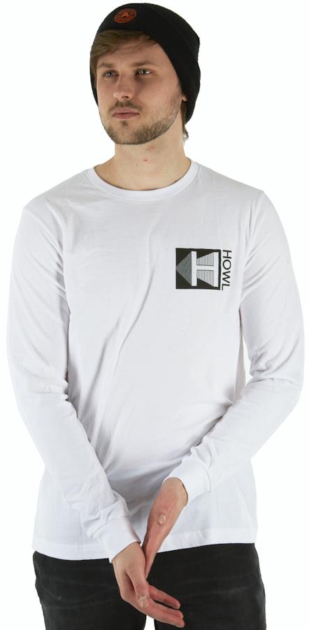 Howl Logo Long Sleeve Cotton T-Shirt, S White