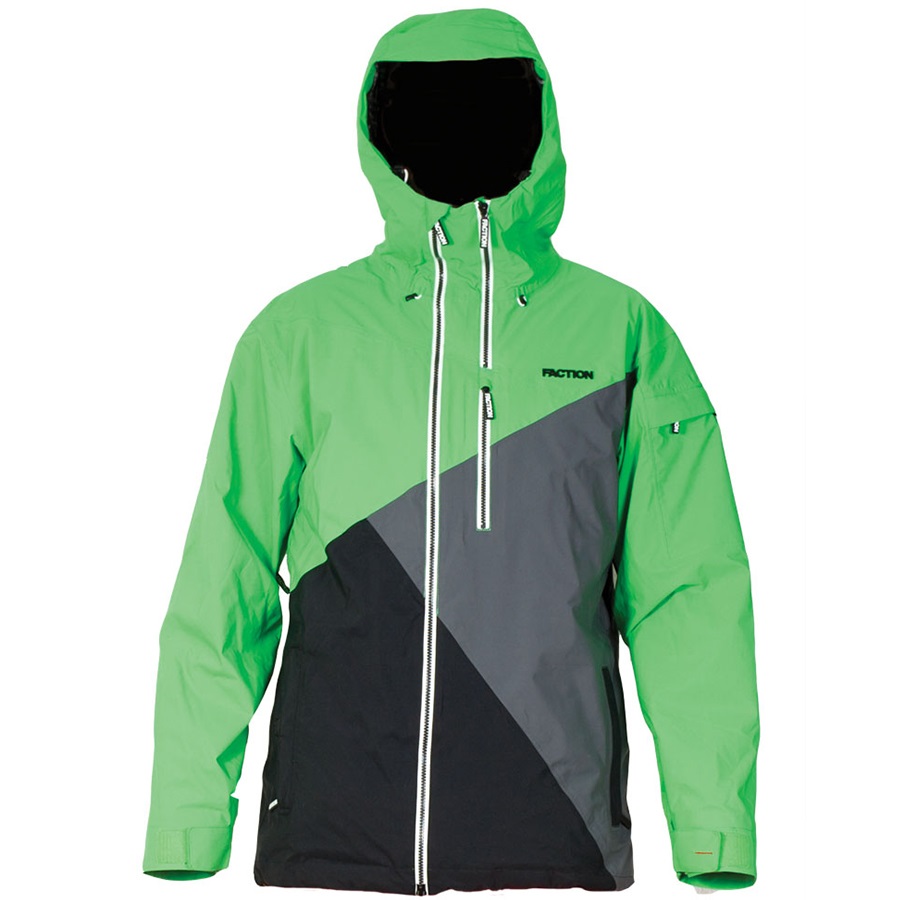 Faction Franklin Men's Snowboard/Ski Jacket, M, Green/Grey/Black