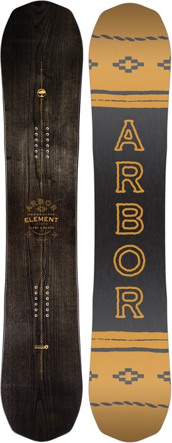 arbor element black snowboard 2018