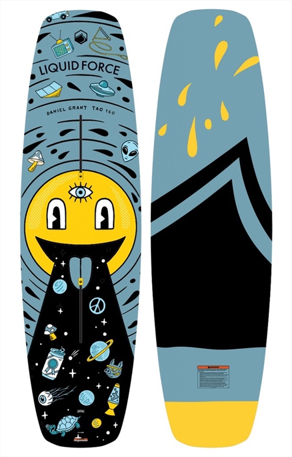 Liquid Force Tao Wood Core Park Track Wakeboard, 160 Blue Yellow 2021