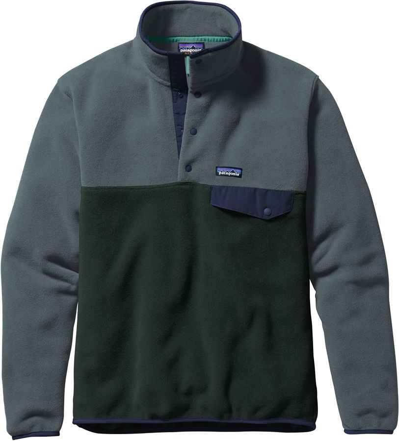 Patagonia Synchilla Snap-T P/O Men's LW Fleece Pullover, M, Carbon