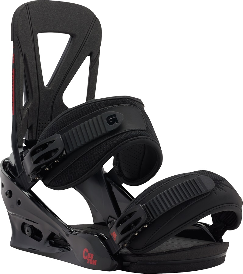 Burton Custom ReFlex Snowboard Bindings, Medium, Black/Red, 2016