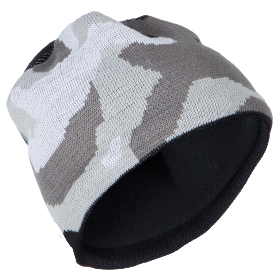 Manbi CAMO Ski Beanie, One Size Fits All, Snow Camo