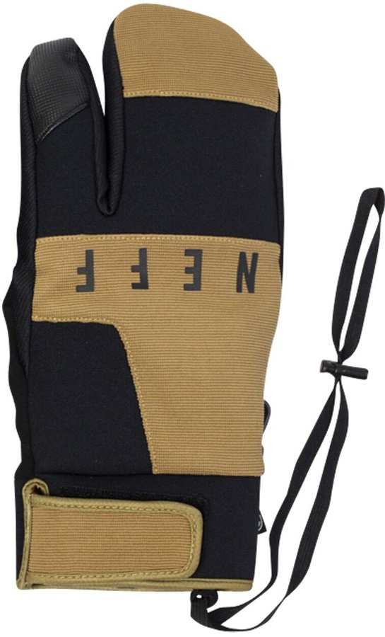 Neff Klaw 3 Finger Ski/Snowboard Mitts, M, Tan/Black