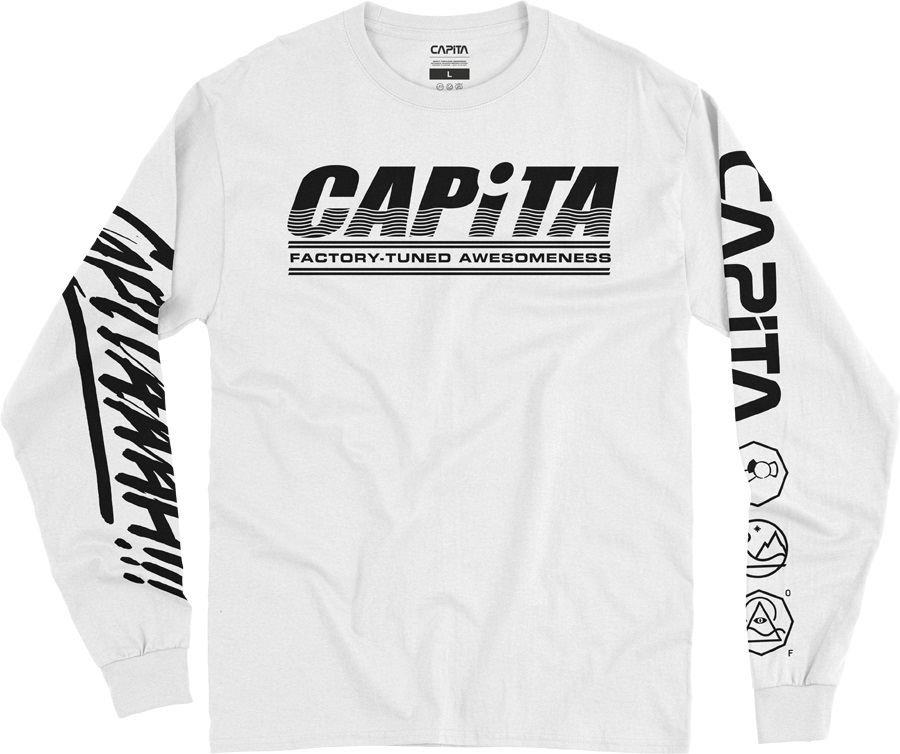 Capita Snowboards Factory Long Sleeve TShirt, M White