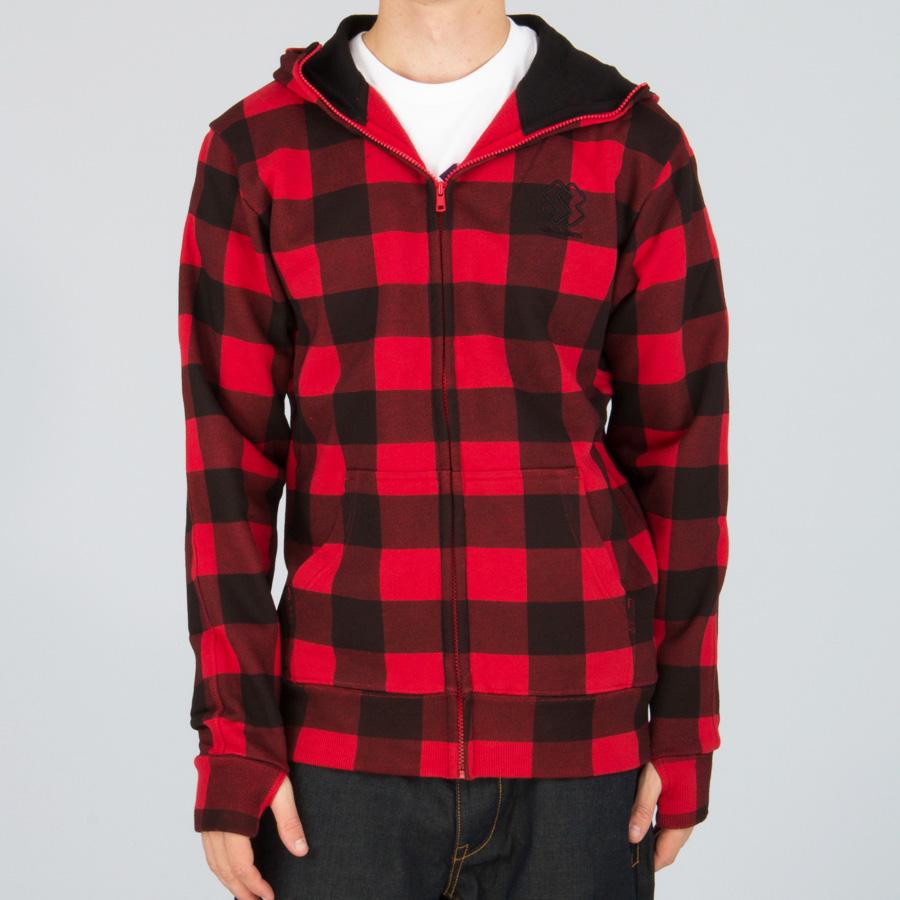 red flannel hoodie