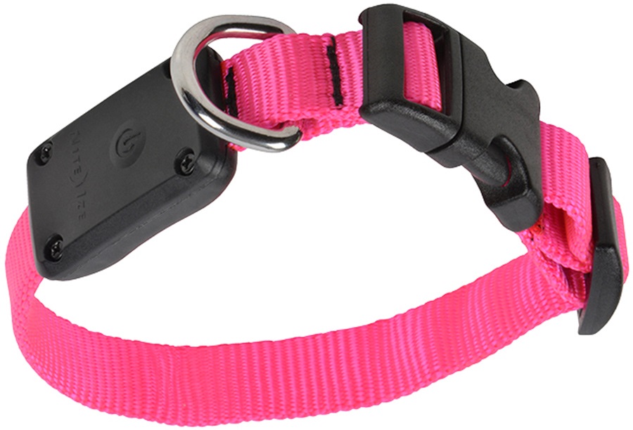 Nite Ize Nite Dawg LED Dog Collar Light Up Pet Collar, XS Neon Pink