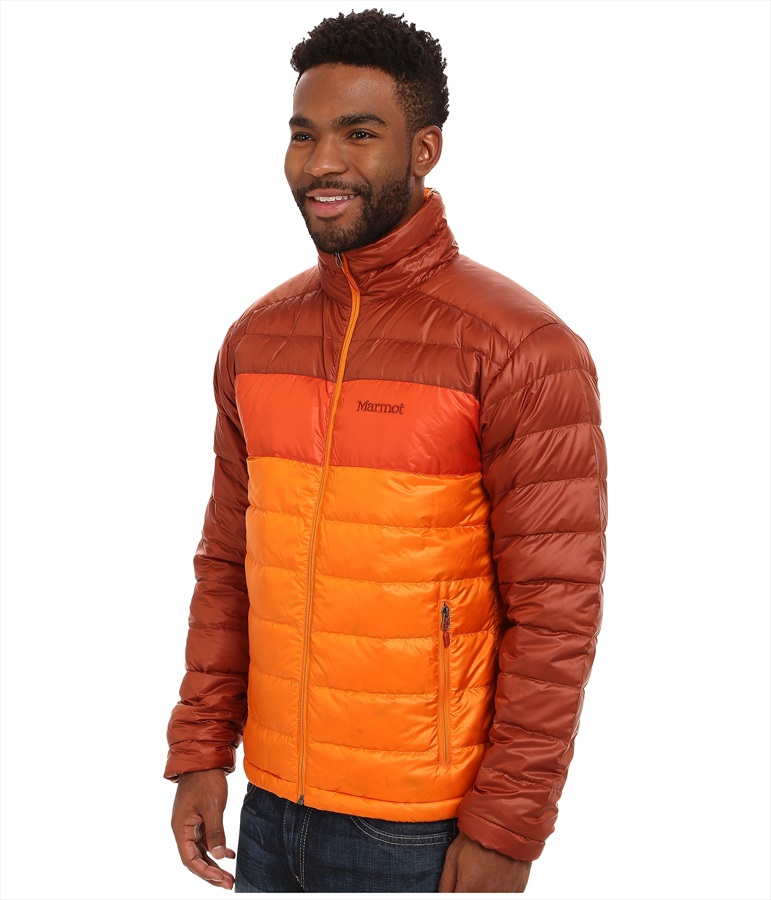 Marmot Ares Jacket Men's Down Jacket, S, Vintage Orange/Mahogany