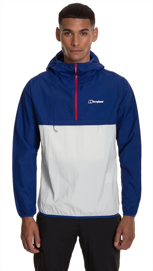 Berghaus Corbeck Anorak Windproof Pullover Jacket, M Blue/Grey