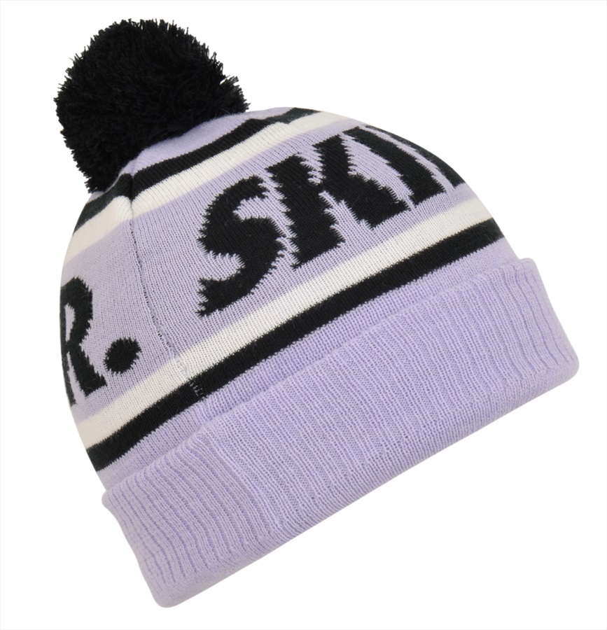 Planks Skier Ski/Snowboard Beanie Bobble Hat, One Size Purple Haze