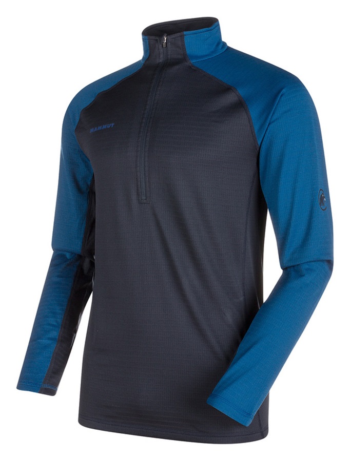 Mammut Atacazo Zip Pullover Technical Long Sleeve Top, XL Marine