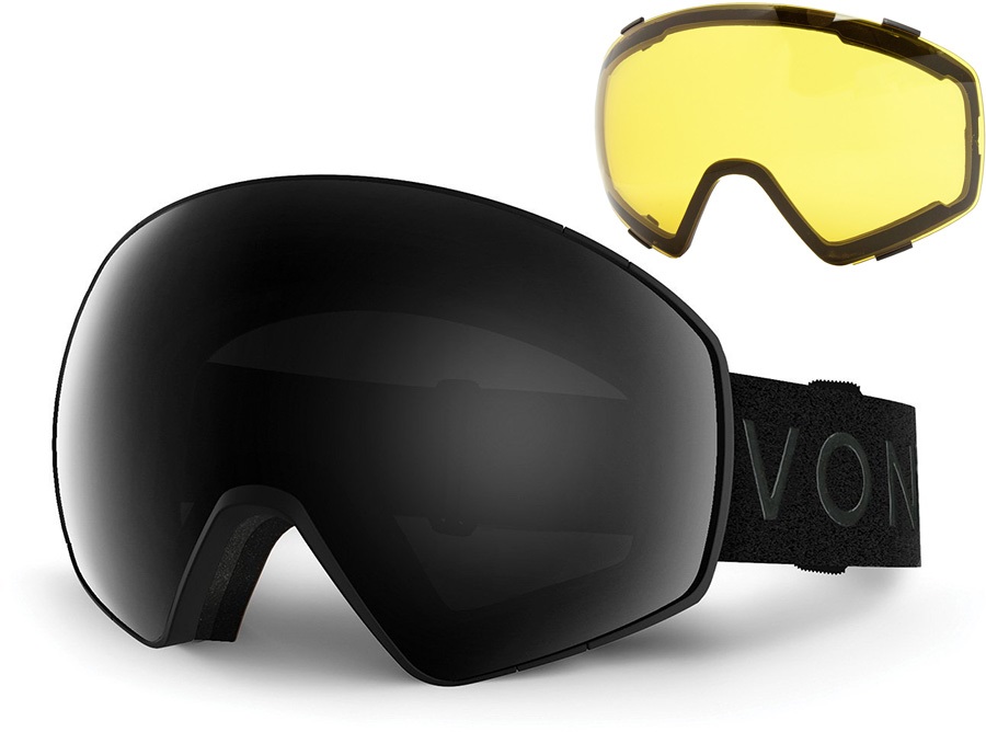 Von Zipper Jetpack Blackout Snowboard/Ski Goggles, L Black Satin