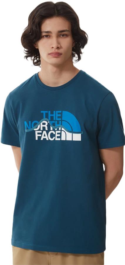 The North Face Mountain Line Tee Crew Neck T-shirt, XL Monterey Blue