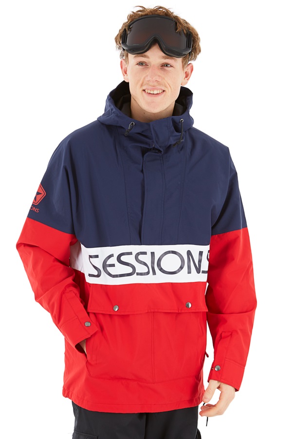 Sessions Chaos Pullover Ski/Snowboard Jacket, M Marriner