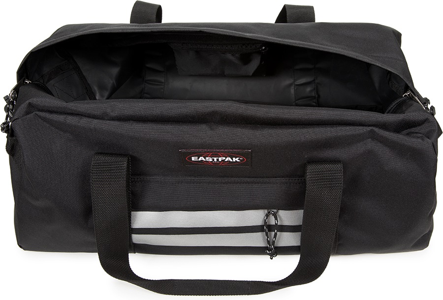 Eastpak Stand + Duffel Travel Bag, 34L Reflective Black