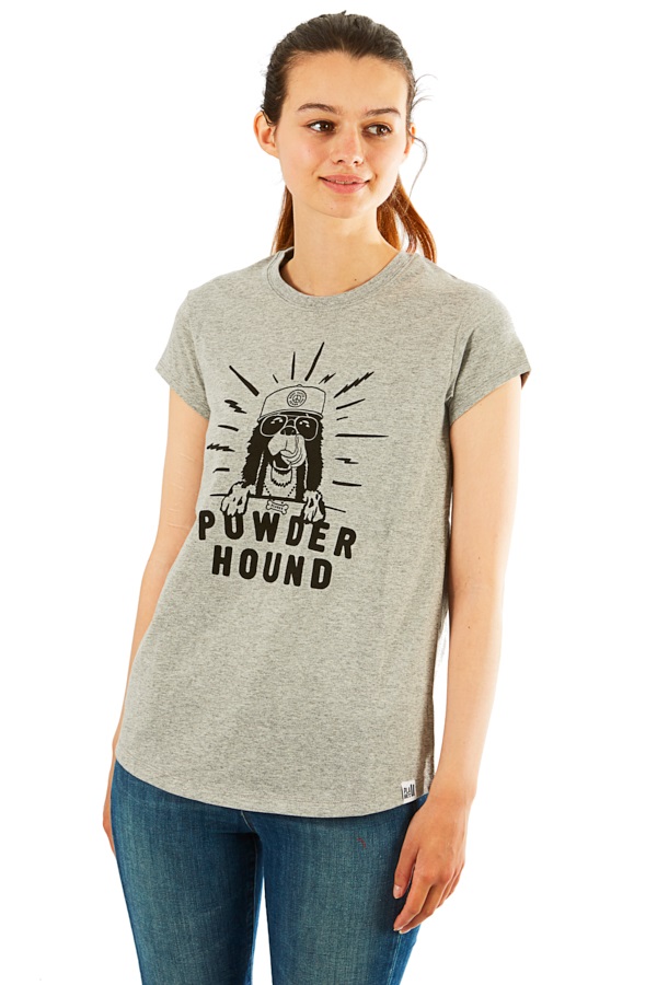 Planks Women's Powder Hound Tee T Shirt, M Sports Grey