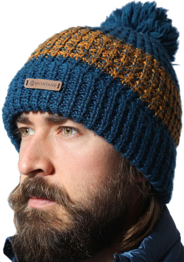 Montane Top Out Wool Ski/Snowboard Bobble Hat, Narwhal Blue
