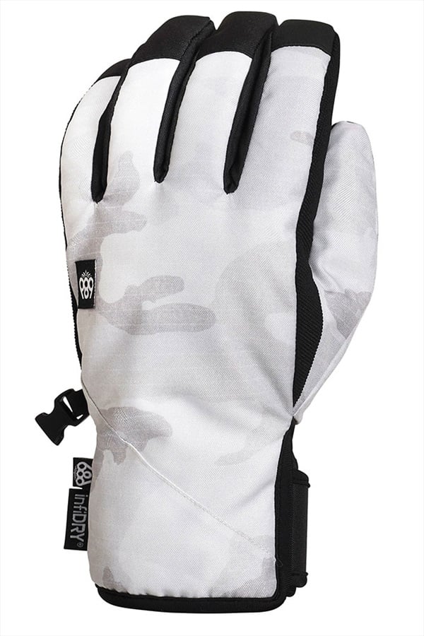 snowboard gloves white