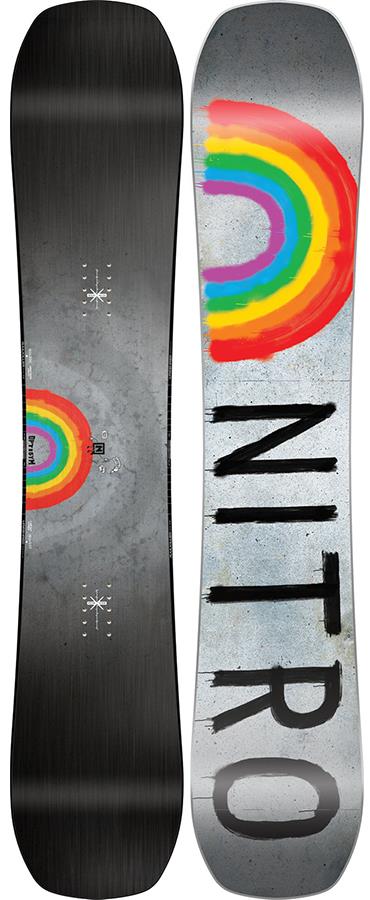 Nitro Optisym Cam-Out Camber Snowboard, 156cm Black Deck, Grey Base 2022