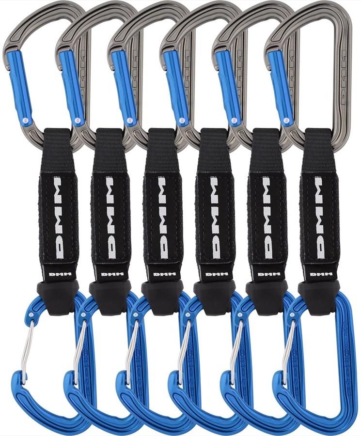 DMM Shadow/Spectre Hybrid 6 Pack Rock Climbing Quickdraw Set 18cm Blue