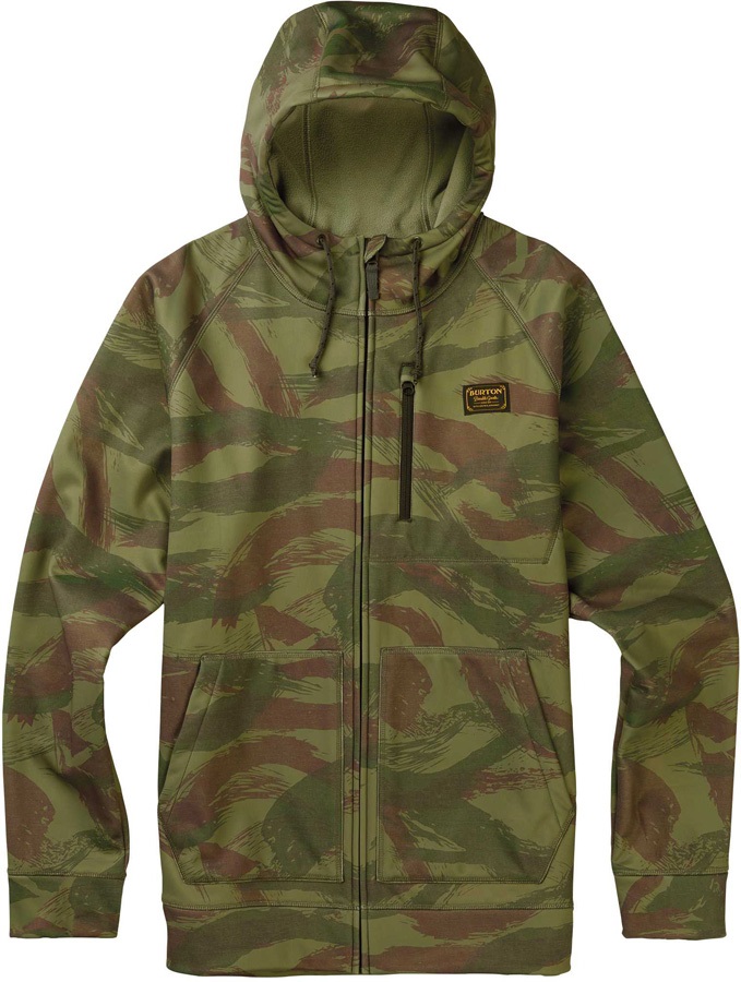 Burton Bonded Full Zip Ski/Snowboard Hoodie, XL Brush Camo