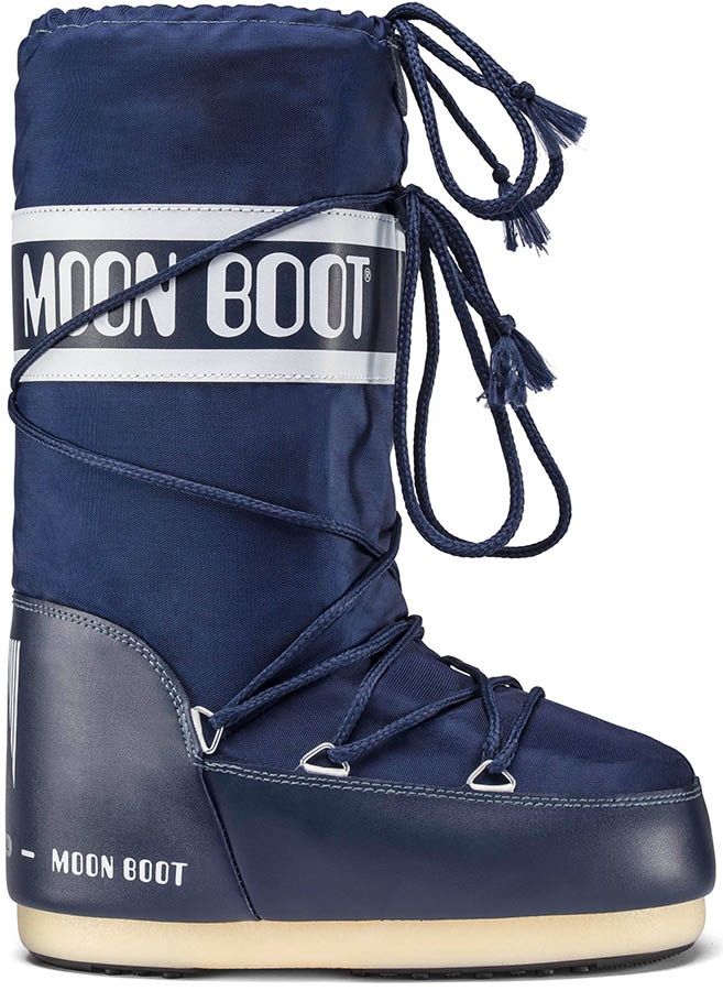 Moon Boot Original Nylon Kids Winter Snow Boots, UK 6-8.5C Blue