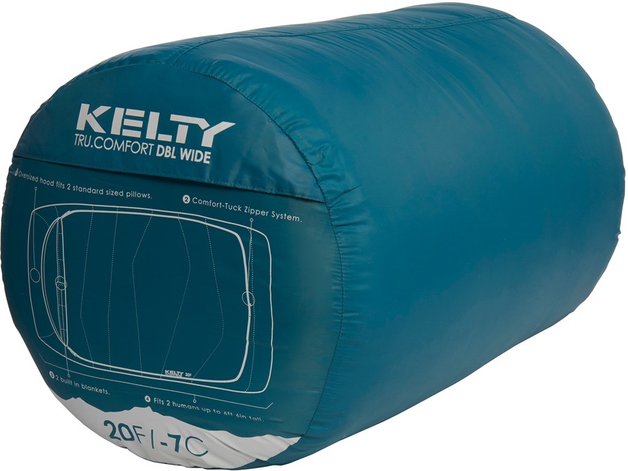 Kelty Tru Comfort Doublewide 7C 2Person Sleeping Bag, Double Teal