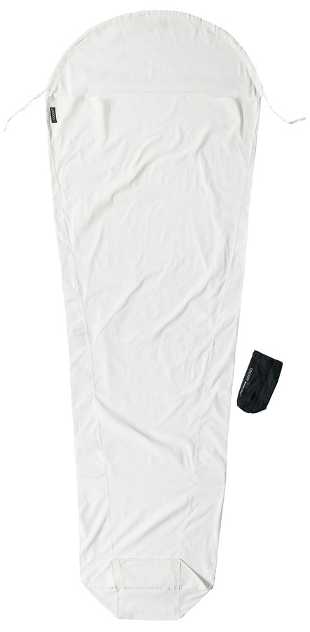 Cocoon MummyLiner Cotton Lightweight Sleeping Bag Liner, Off White
