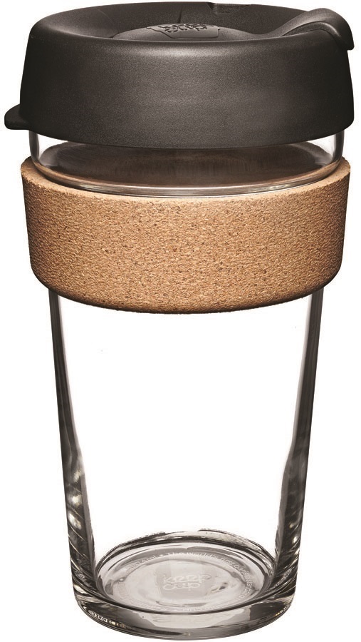 KeepCup Brew Cork Glass Reusable Tea/Coffee Cup, 454ml/16oz Espresso