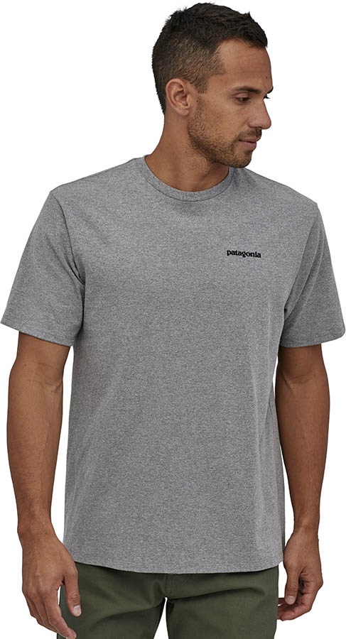 Patagonia Adult Unisex P-6 Logo Responsibili-Tee Men's T-Shirt, S Gravel Heather