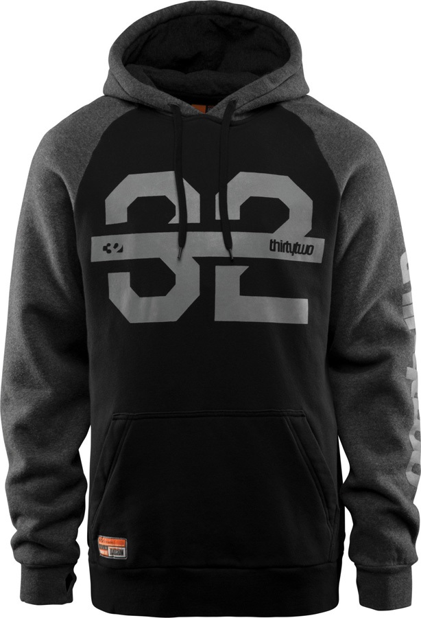 thirtytwo Marquee Pullover Technical Ski/Snowboard Hoodie, M Charcoal