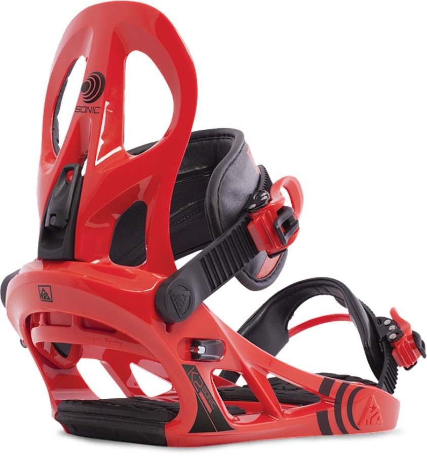 K2 Sonic Snowboard Bindings, XL, Red, 2015