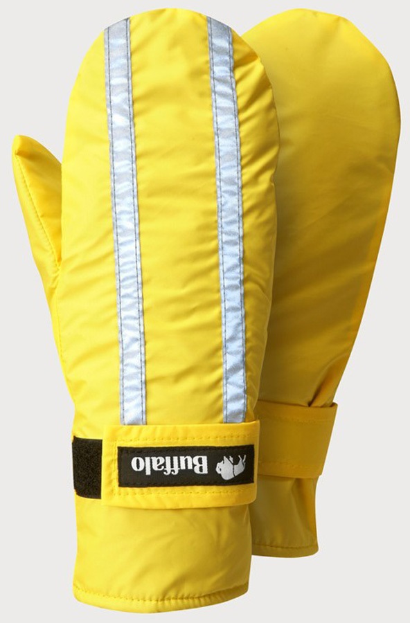 Buffalo Adult Unisex Hi Viz Mitts Pile Lined Mittens M, Yellow
