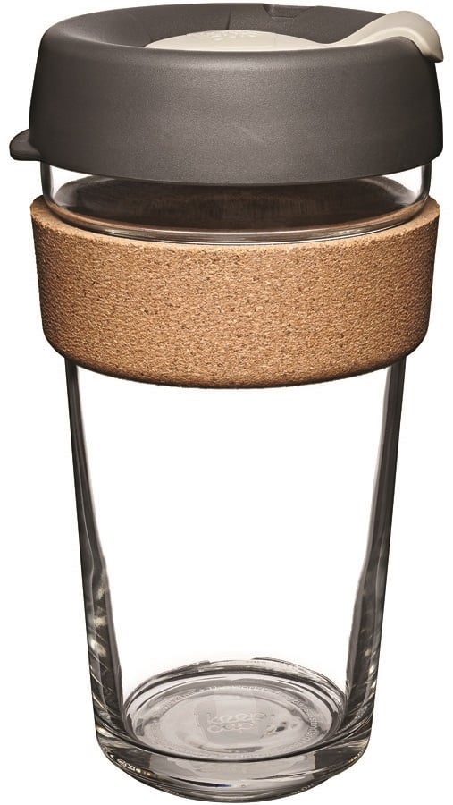 KeepCup Brew Cork Glass Reusable Tea/Coffee Cup, 454ml/16oz Press