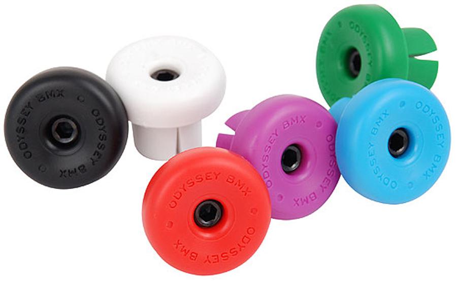 Odyssey Par Ends BMX Bike Bar Ends, One Size Fits Most, Red